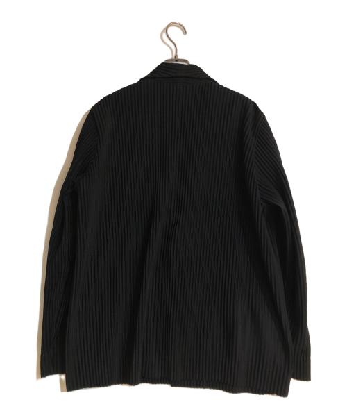 HOMME PLISSE ISSEY MIYAKE（オム プリッセ イッセイ ミヤケ）HOMME PLISSE ISSEY MIYAKE (オム プリッセ イッセイ ミヤケ) プリーツテーラードジャケット ブラック サイズ:2の古着・服飾アイテム