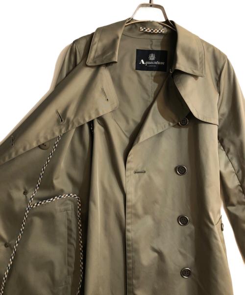 Aquascutum（アクアスキュータム）Aquascutum (アクアスキュータム) トレンチコート ベージュ サイズ:Ｌの古着・服飾アイテム