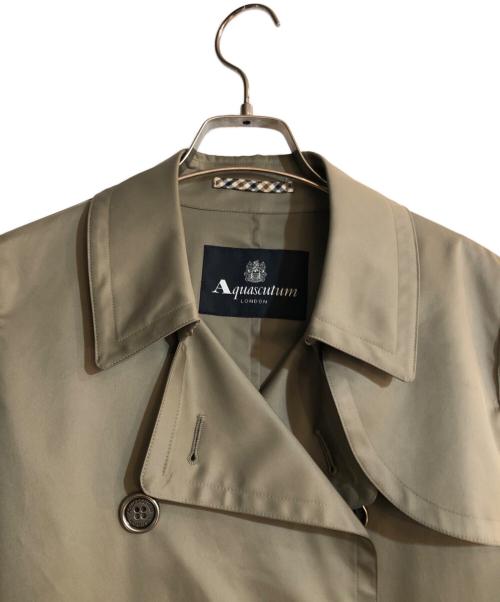 Aquascutum（アクアスキュータム）Aquascutum (アクアスキュータム) トレンチコート ベージュ サイズ:Ｌの古着・服飾アイテム