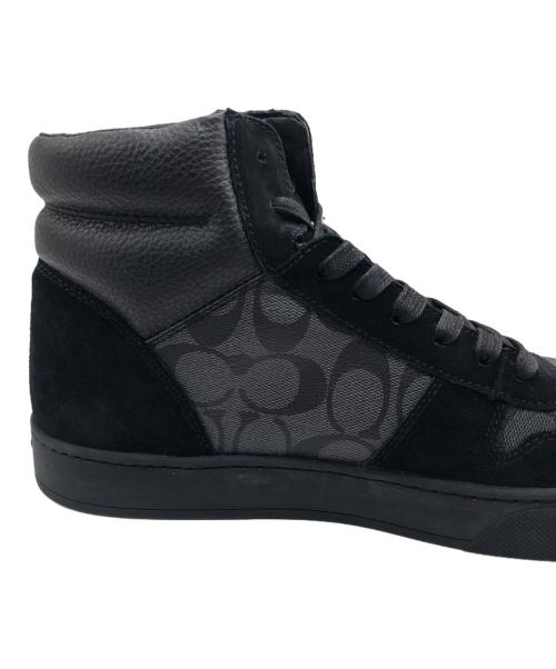 COACH（コーチ）COACH (コーチ) シグネチャーハイカットスニーカー グレー サイズ:28の古着・服飾アイテム