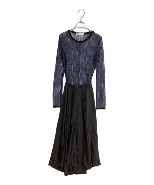 TOGA（トーガ）TOGA (トーガ) メッシュ切替ワンピース ネイビー サイズ:38の古着・服飾アイテム