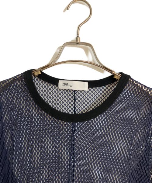 TOGA（トーガ）TOGA (トーガ) メッシュ切替ワンピース ネイビー サイズ:38の古着・服飾アイテム