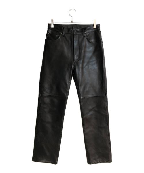 BEAUTY&YOUTH（ビューティーアンドユース）BEAUTY&YOUTH (ビューティーアンドユース) カウレザー 5P パンツ ブラック サイズ:28 未使用品の古着・服飾アイテム