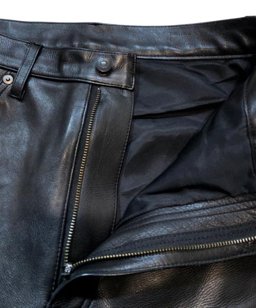 BEAUTY&YOUTH（ビューティーアンドユース）BEAUTY&YOUTH (ビューティーアンドユース) カウレザー 5P パンツ ブラック サイズ:28 未使用品の古着・服飾アイテム