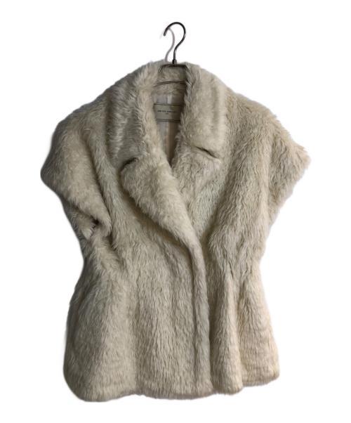 UNITED ARROWS TOKYO（ユナイテッドアローズトウキョウ）UNITED ARROWS TOKYO (ユナイテッドアローズトウキョウ) ボアハーフスリーブベスト ベージュ サイズ:不明の古着・服飾アイテム