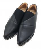 ISSEY MIYAKE×UNITED NUDEイッセイミヤケ×ユナイテッドヌード）の古着「レザースリッポン」｜ブラック