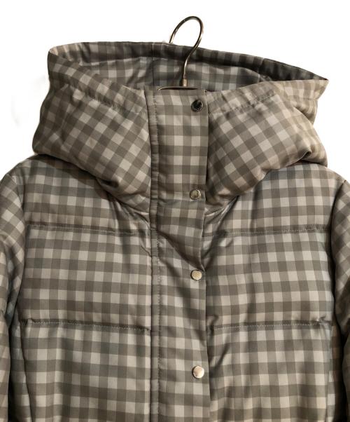 Aquascutum（アクアスキュータム）Aquascutum (アクアスキュータム) ベルテッドチェックダウンコート グリーン サイズ:Ｌの古着・服飾アイテム