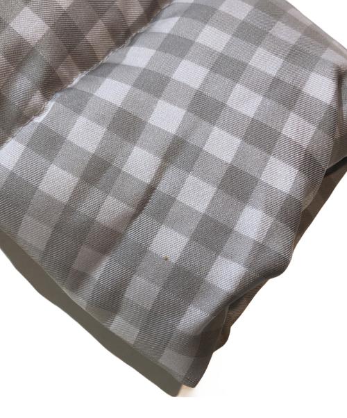 Aquascutum（アクアスキュータム）Aquascutum (アクアスキュータム) ベルテッドチェックダウンコート グリーン サイズ:Ｌの古着・服飾アイテム