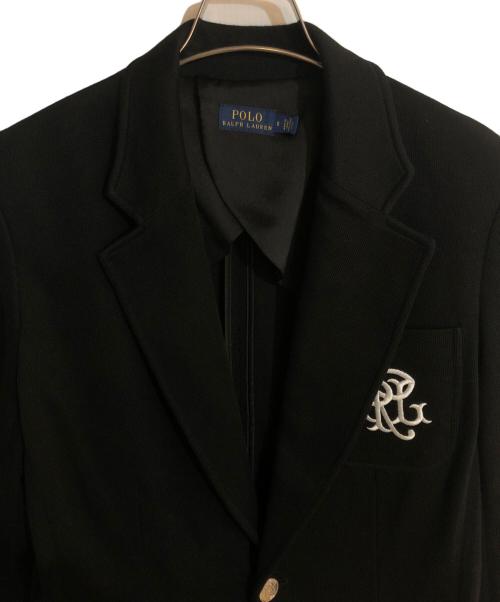 POLO RALPH LAUREN（ポロ・ラルフローレン）POLO RALPH LAUREN (ポロ・ラルフローレン) ダブルニットジャカードブレザー ブラック サイズ:8の古着・服飾アイテム