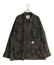 WTAPS（ダブルタップス）の古着「JUNGLE LS SHIRT COTTON SATIN/ジャングル ロングスリーブ シャツ コットン サテン 」｜グリーン