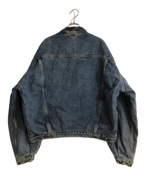 LEVI'S（リーバイス）LEVI'S (リーバイス) ブランケットライニング襟レザーデニムジャケット インディゴ サイズ:XLの古着・服飾アイテム