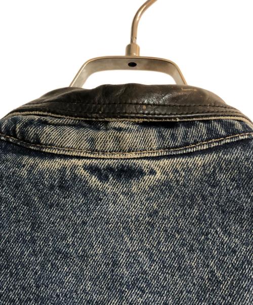 LEVI'S（リーバイス）LEVI'S (リーバイス) ブランケットライニング襟レザーデニムジャケット インディゴ サイズ:XLの古着・服飾アイテム