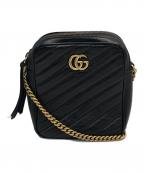 GUCCIグッチ）の古着「GGマーモントチェーンショルダーバッグ」｜ブラック
