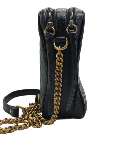 GUCCI（グッチ）GUCCI (グッチ) GGマーモントチェーンショルダーバッグ ブラックの古着・服飾アイテム