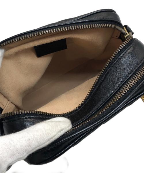 GUCCI（グッチ）GUCCI (グッチ) GGマーモントチェーンショルダーバッグ ブラックの古着・服飾アイテム