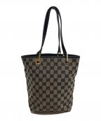 GUCCIグッチ）の古着「トートバッグ」｜ネイビー×ベージュ