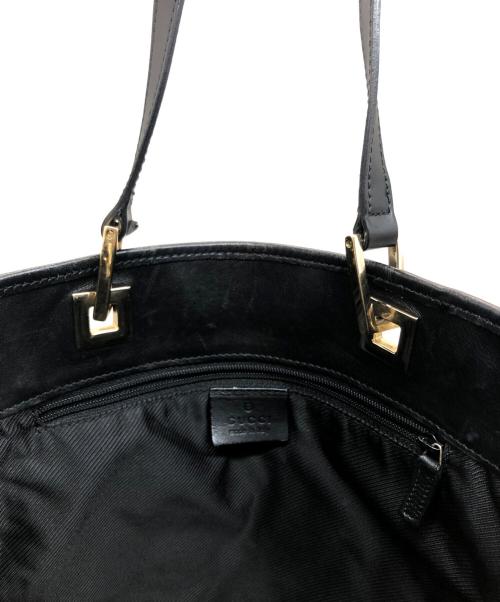 GUCCI（グッチ）GUCCI (グッチ) トートバッグ ネイビー×ベージュの古着・服飾アイテム