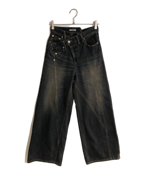 SLY（スライ）SLY (スライ) J／W SWITCHING STRAIGHT パンツ インディゴの古着・服飾アイテム