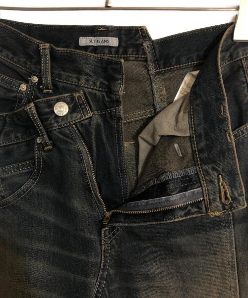SLY（スライ）SLY (スライ) J／W SWITCHING STRAIGHT パンツ インディゴの古着・服飾アイテム