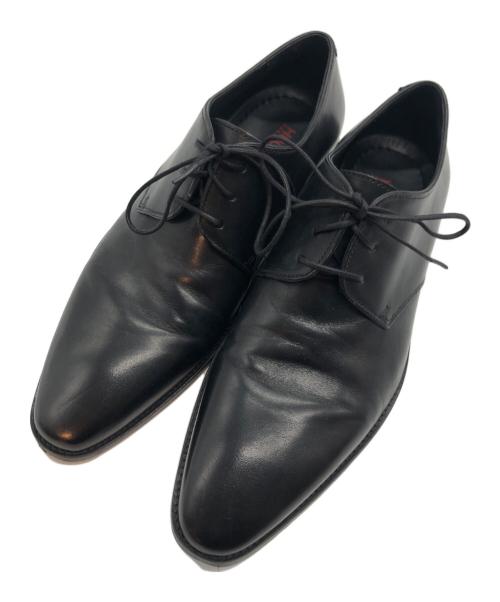 HUGO BOSS（ヒューゴ ボス）HUGO BOSS (ヒューゴ ボス) プレーントゥシューズ ブラック サイズ:6の古着・服飾アイテム