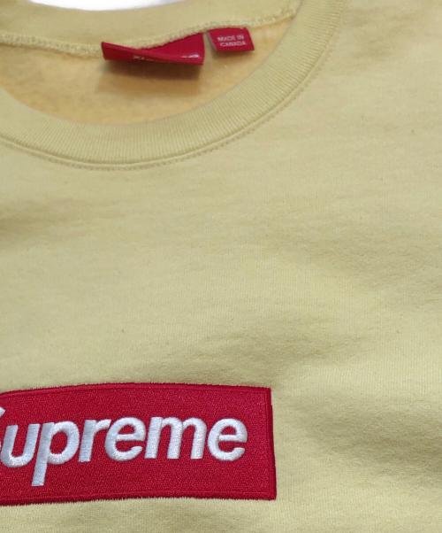 SUPREME（シュプリーム）Supreme (シュプリーム) Box Logo Crewneck Pale Yellow／ボックス ロゴ クルーネック 