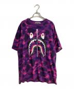 A BATHING APEアベイシングエイプ）の古着「SHARK Tee」｜パープル