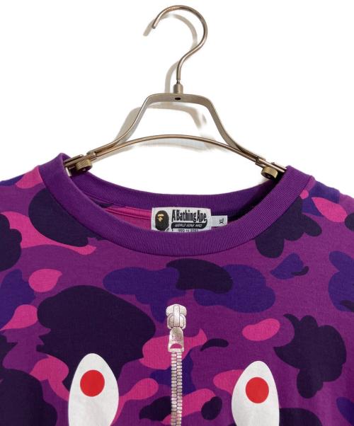 A BATHING APE（アベイシングエイプ）A BATHING APE (アベイシングエイプ) SHARK Tee パープル サイズ:XLの古着・服飾アイテム