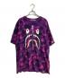 A BATHING APE（アベイシングエイプ）の古着「SHARK Tee」｜パープル