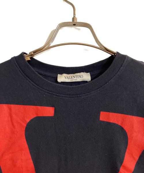 VALENTINO（ヴァレンティノ）VALENTINO (ヴァレンティノ) Ｖロゴプリントカットソー ネイビー サイズ:XSの古着・服飾アイテム