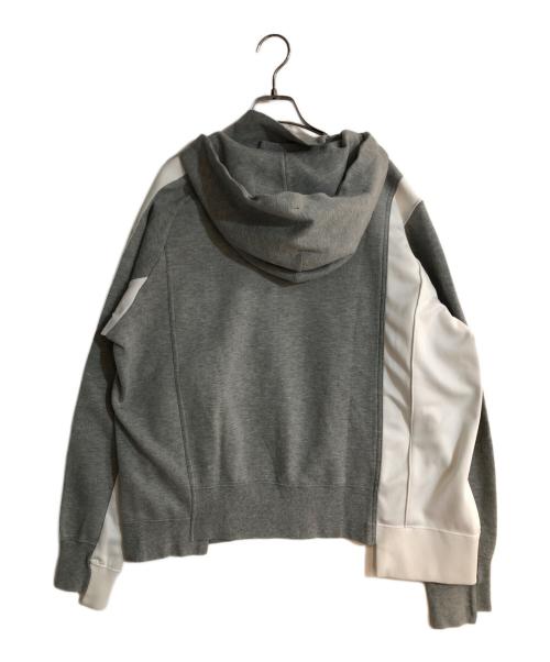NIKE（ナイキ）NIKE (ナイキ) sacai (サカイ) 19AWダブルジップパーカー グレー サイズ:Ｌの古着・服飾アイテム