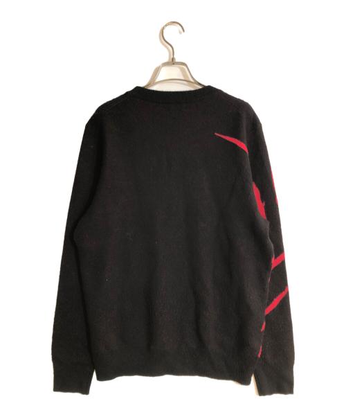 Saint Laurent Paris（サンローランパリ）Saint Laurent Paris (サンローランパリ) カシミヤブレンドフレイムプリントニット ブラック サイズ:XLの古着・服飾アイテム