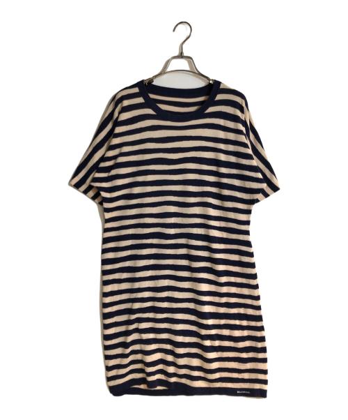 BALENCIAGA（バレンシアガ）BALENCIAGA (バレンシアガ) ランダムボーダーミニワンピース ベージュ サイズ:44の古着・服飾アイテム