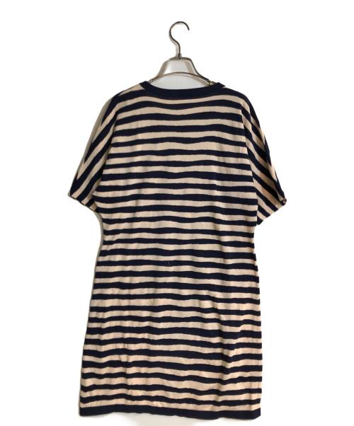 BALENCIAGA（バレンシアガ）BALENCIAGA (バレンシアガ) ランダムボーダーミニワンピース ベージュ サイズ:44の古着・服飾アイテム