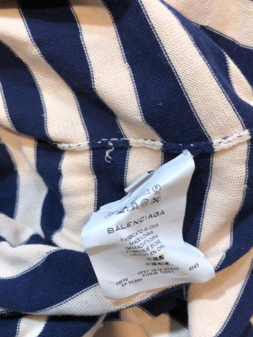 BALENCIAGA（バレンシアガ）BALENCIAGA (バレンシアガ) ランダムボーダーミニワンピース ベージュ サイズ:44の古着・服飾アイテム