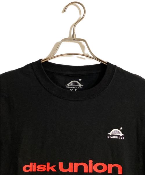 STABRIDGE（スタブリッジ）STABRIDGE (スタブリッジ) DISK UNION (ディスクユニオン) プリントTシャツ ブラック サイズ:XLの古着・服飾アイテム