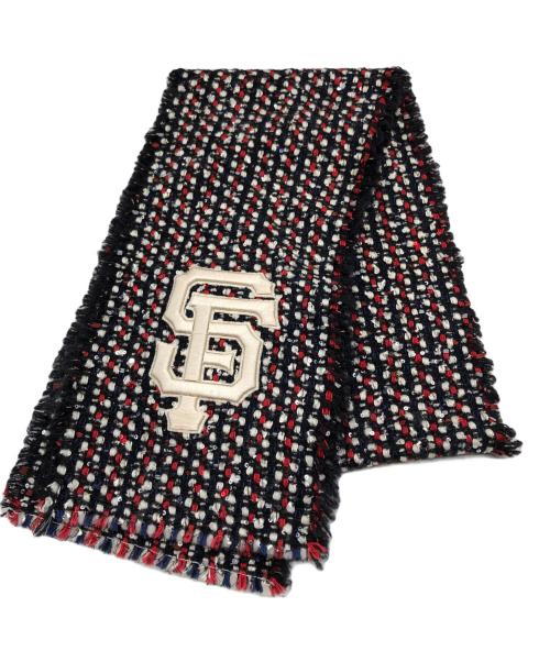 GUCCI（グッチ）GUCCI (グッチ) MLB (エムエルビー) ツイードマフラー レッド サイズ:20×150 未使用品の古着・服飾アイテム