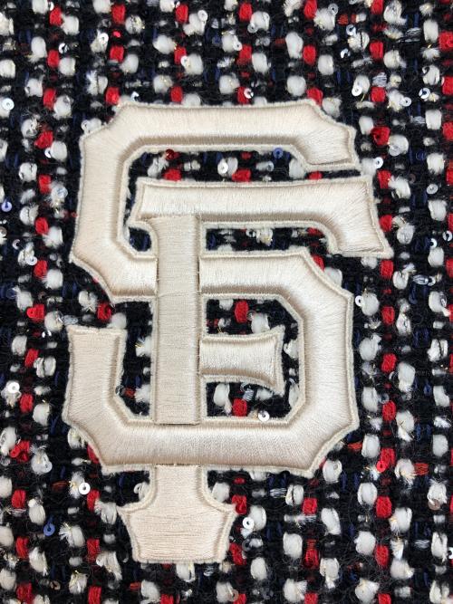 GUCCI（グッチ）GUCCI (グッチ) MLB (エムエルビー) ツイードマフラー レッド サイズ:20×150 未使用品の古着・服飾アイテム