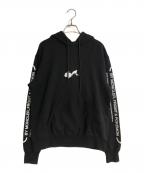 MONCLER GENIUS 7 FRAGMENT HIROSHI FUJIWAモンクレール フラグメント ヒロシ・フジワラ）の古着「THUNDERBOLT PROJECT POKEMON プリントスウェットプルオーバーパーカー」｜ブラック