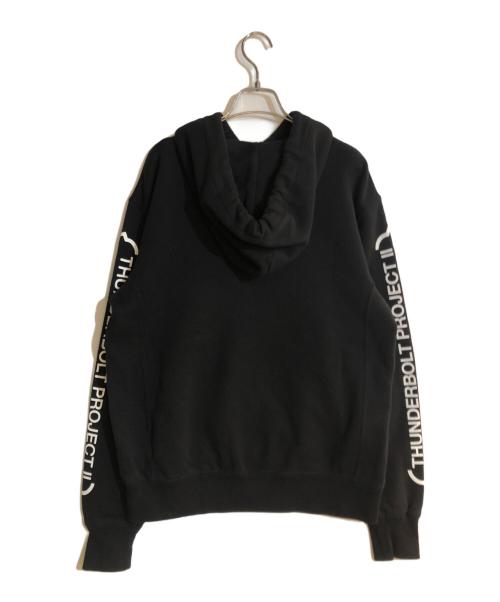 MONCLER GENIUS 7 FRAGMENT HIROSHI FUJIWA（モンクレール フラグメント ヒロシ・フジワラ）MONCLER GENIUS 7 FRAGMENT HIROSHI FUJIWA THUNDERBOLT PROJECT POKEMON プリントスウェットプルオーバーパーカー ブラック サイズ:Sの古着・服飾アイテム