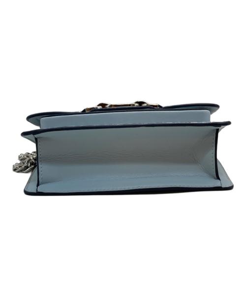 MICHAEL KORS（マイケル・コース）MICHAEL KORS (マイケル・コース) MKチェーンショルダーバッグ ブルーの古着・服飾アイテム