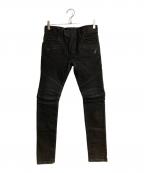 BALMAINバルマン）の古着「バイカーデニムパンツ」｜ブラック