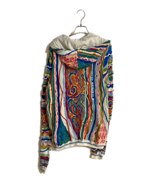 Coogi（クージー）COOGI (クージー) コラージュニットジップパーカー マルチカラー サイズ:Lの古着・服飾アイテム