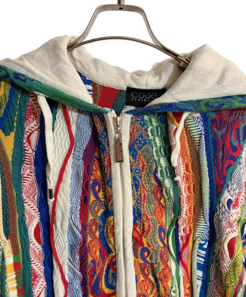 Coogi（クージー）COOGI (クージー) コラージュニットジップパーカー マルチカラー サイズ:Lの古着・服飾アイテム