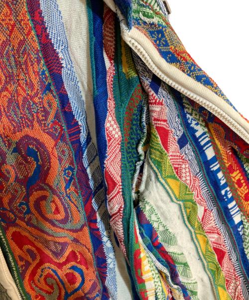 Coogi（クージー）COOGI (クージー) コラージュニットジップパーカー マルチカラー サイズ:Lの古着・服飾アイテム