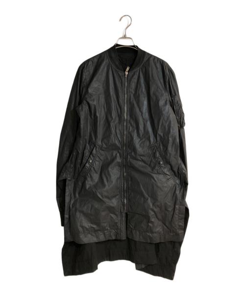 RICK OWENS（リックオウエンス）RICK OWENS (リックオウエンス) ロングジップMA-1ブルゾン ブラック サイズ:Sの古着・服飾アイテム