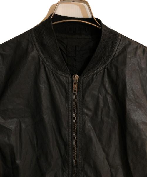RICK OWENS（リックオウエンス）RICK OWENS (リックオウエンス) ロングジップMA-1ブルゾン ブラック サイズ:Sの古着・服飾アイテム