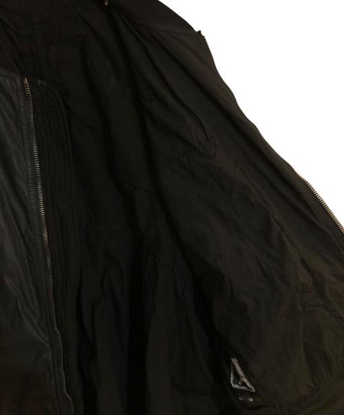 RICK OWENS（リックオウエンス）RICK OWENS (リックオウエンス) ロングジップMA-1ブルゾン ブラック サイズ:Sの古着・服飾アイテム