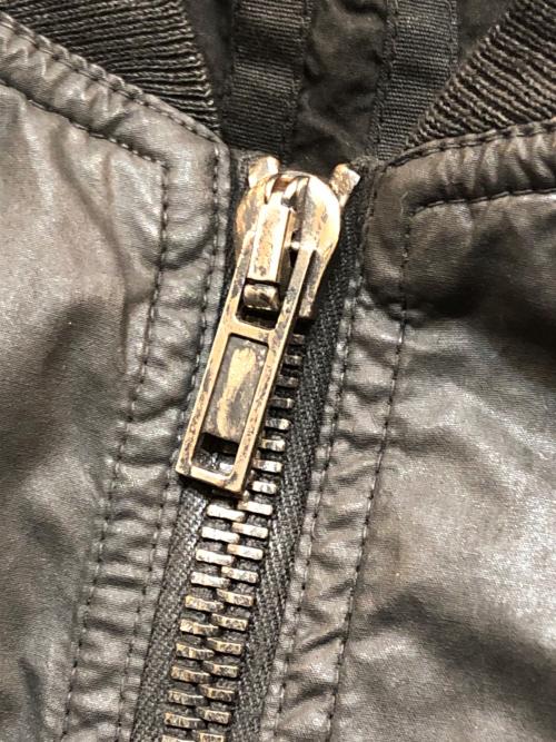 RICK OWENS（リックオウエンス）RICK OWENS (リックオウエンス) ロングジップMA-1ブルゾン ブラック サイズ:Sの古着・服飾アイテム