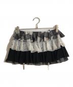 THEREDTHREADザレッドスレッド）の古着「S half mini skirt bug check/ハーフミニスカートバグチェック」｜ブラック