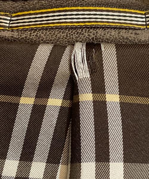 BURBERRY BLACK LABEL（バーバリーブラックレーベル）BURBERRY BLACK LABEL (バーバリーブラックレーベル) ラムレザーテーラードジャケット ブラウン サイズ:Mの古着・服飾アイテム